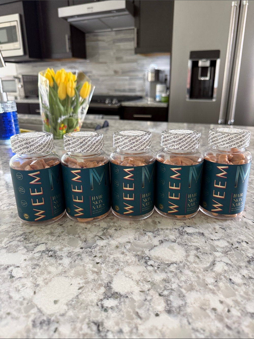 WEEM Hair Skin Nail Supplements 5 factory sealed jars.